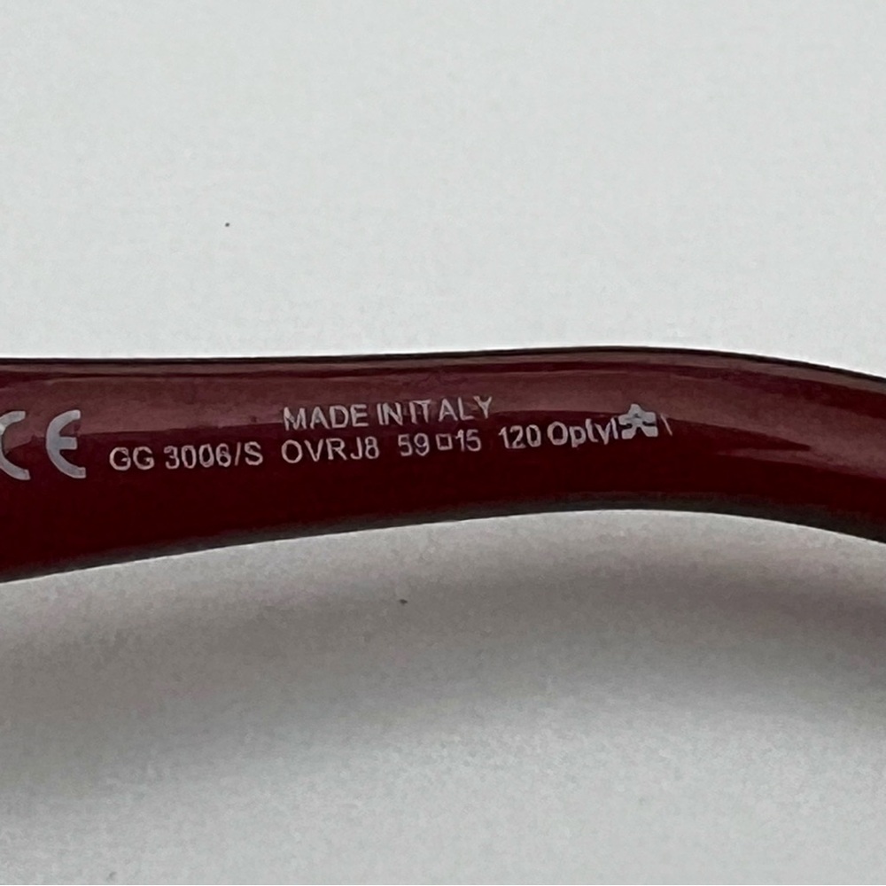 Authentic Gucci Queen Bow Bold Red Oversized Sunglasses GG 3006/S - Picture 8 of 12